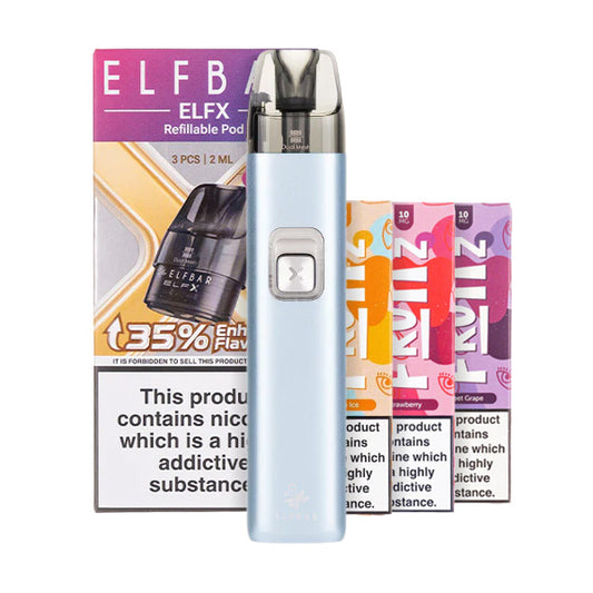 Elf Bar ELFX 2 Pod Kit Bundle- Sky Blue