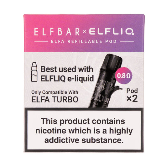 Elf Bar Elfa Turbo Refillable Pods - 2 Pack | Vape Superstore Elf Bar Elfa Turbo Refillable Pods - 2 Pack | Vape Superstore