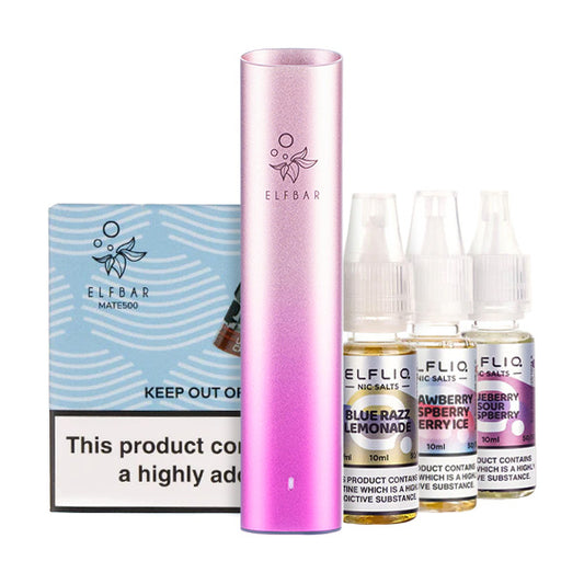Elf Bar Mate500 Pod Kit Bundle - Aurora Pink