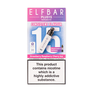 Elf Bar Plus15 Prefilled Pod Kit - Strawberry Raspberry Cherry Ice
