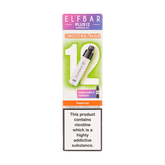 Elf Bar Plus 12 Prefilled Pod Kit - Peach Ice