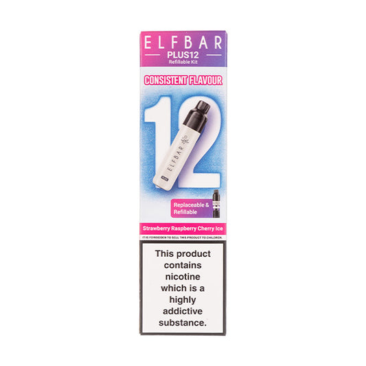 Elf Bar Plus 12 Prefilled Pod Kit - Strawberry Raspberry Cherry Ice