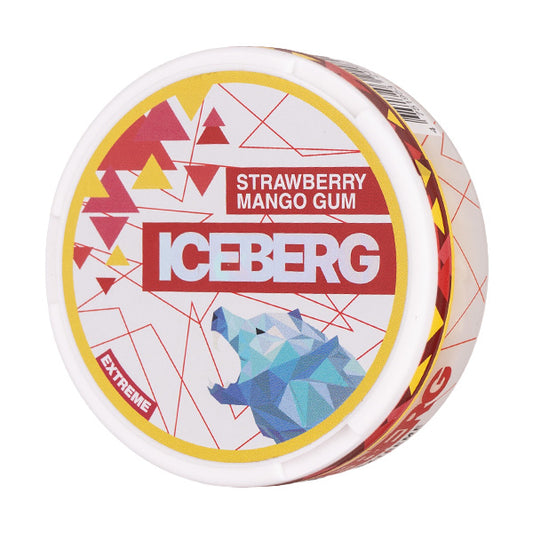 Extreme Strawberry Mango Gum Nicotine Pouches by Iceberg