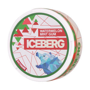 Extreme Watermelon Mint Gum Nicotine Pouches by Iceberg