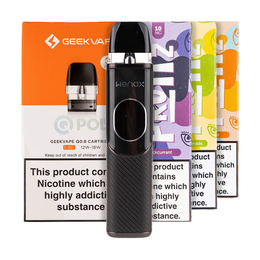 Geek Vape Wenax Q2 Pod Kit Bundle Fiber Black