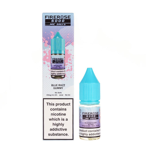 Firerose 5000 Blue Razz Gummy Nic Salt E-Liquid by Elux