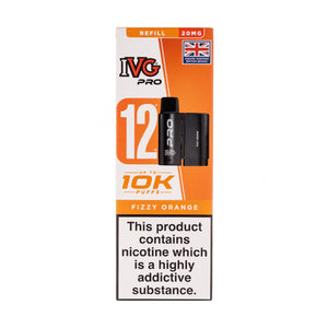 Fizzy Orange Pro 12 Prefilled Pod + Refill by IVG