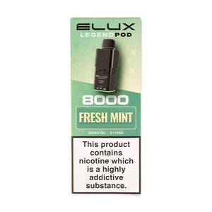 Fresh Mint Legend 8000 Prefilled Pod + Refill by Elux