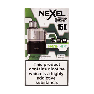 Fresh Mint Thunder 15k Prefilled Pod + Refill by Nexel