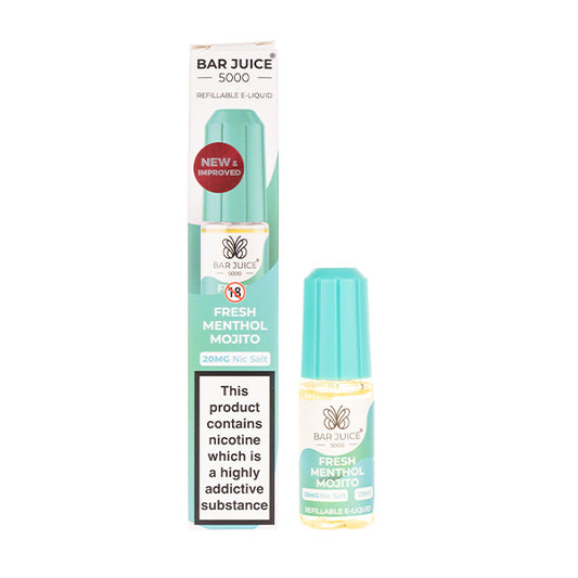 Fresh Menthol Mojito Nic Salt E-Liquid by Bar Juice 5000