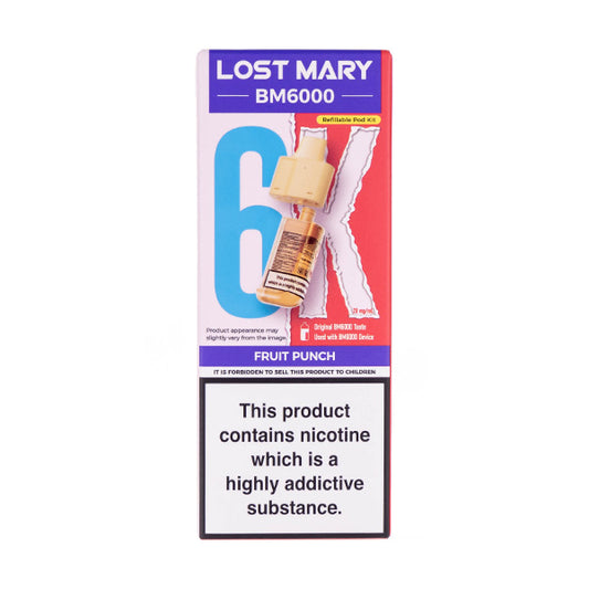 Fruit Punch BM6000 Prefilled Pod + Refill by Lost Mary