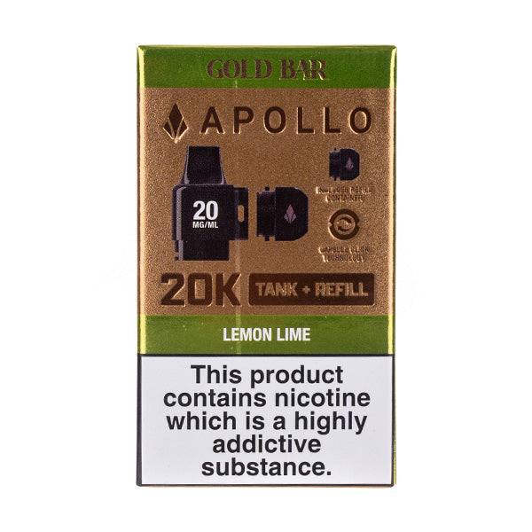 apollo disposable vape Gold Bar 20k Lemon Lime Prefilled Pods Prominent Flavour One: Matcha Flavors:Sour Raspberry Watermelon FÜM Prominent Flavored Air