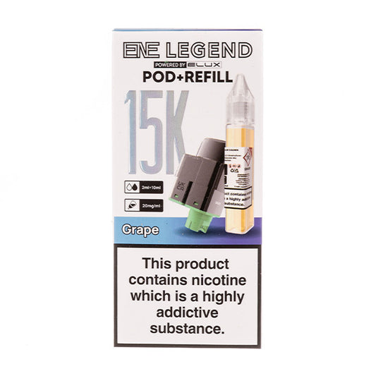 Grape ENE Legend 15K Prefilled Pod + Refill by Elux