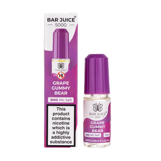 Bar Juice 5000 Grape Gummy Bear Nic Salt E-Liquid | Vape Superstore Bar Juice 5000 Grape Gummy Bear Nic Salt E-Liquid | Vape Superstore