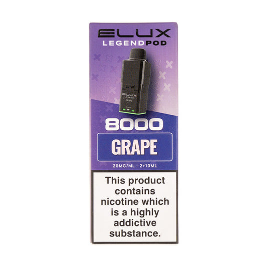 Grape Legend 8000 Prefilled Pod + Refill by Elux
