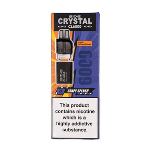 Grape Splash Crystal CL6000 Prefilled Pod + Refill by SKE