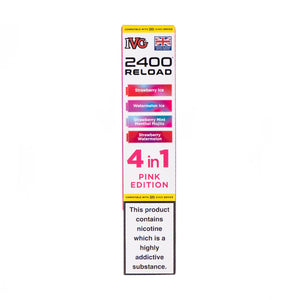 Pink Edition IVG 2400 Reload Replacement Pods - 4 Pack