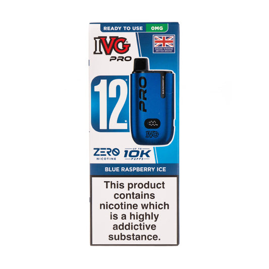 IVG Pro 12 Prefilled Pod Vape Kit (Nicotine Free) Blue Raspberry Ice