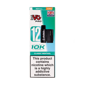 Classic Menthol Pro 12 Prefilled Pod + Refill by IVG (10mg)