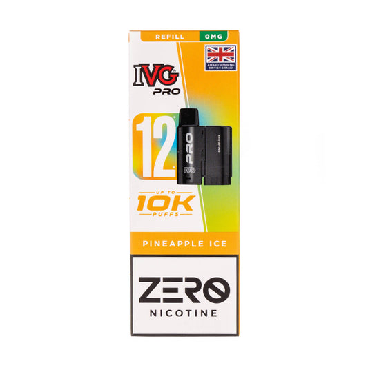 Pineapple Ice Pro 12 Prefilled Pod + Refill by IVG (Nicotine Free)
