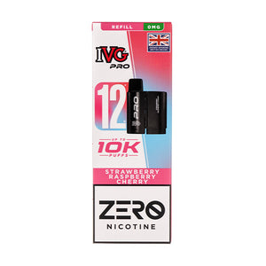 Strawberry Raspberry Cherry Pro 12 Prefilled Pod + Refill by IVG (Nicotine Free)