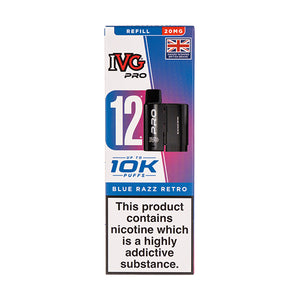 Blue Razz Retro Pro 12 Prefilled Pod + Refill by IVG