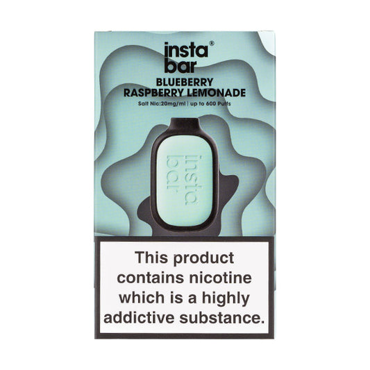 Instabar Air 600 Disposable Vape in Blueberry Raspberry lemonade Flavour (Boxed)