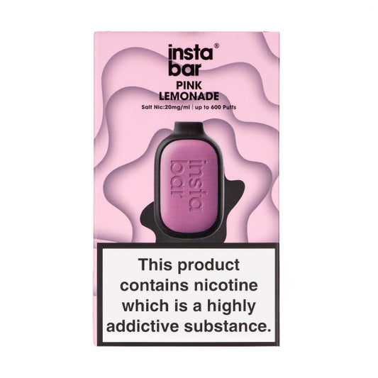 Instabar Air 600 Disposable Vape in Pink Lemonade Flavour (Boxed)