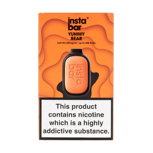 Instabar Air 600 Disposable Vape in Yummy Bear Flavour (Boxed)
