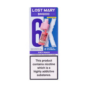 Juicy Peach BM6000 Prefilled Pod + Refill by Lost Mary