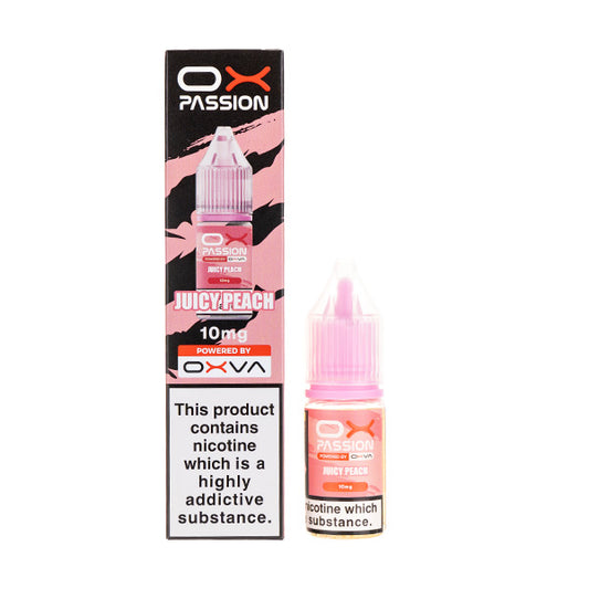 Juicy Peach Nic Salt E-Liquid by Oxva Ox Passion