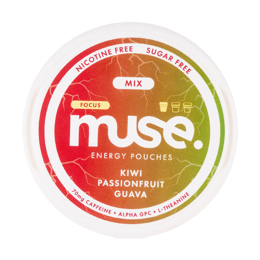 Kiwi Passionfruit Guava Energy Pouches by Muse 70mg Focus