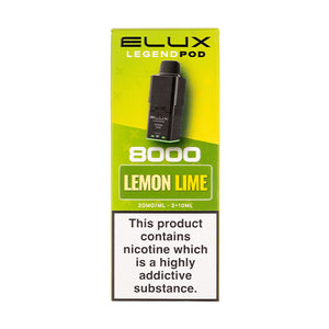 Lemon Lime Legend 8000 Prefilled Pod + Refill by Elux