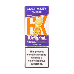 Lemon Lime BM6000 Prefilled Pod + Refill by Lost Mary 10mg
