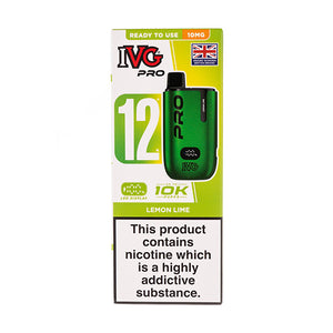 IVG Pro 12 10K Prefilled Pod Vape Kit (10mg) - Lemon Lime