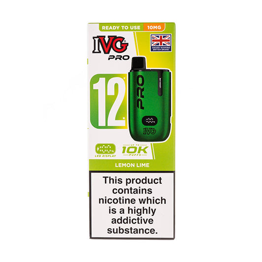 IVG Pro 12 10K Prefilled Pod Vape Kit (10mg) - Lemon Lime
