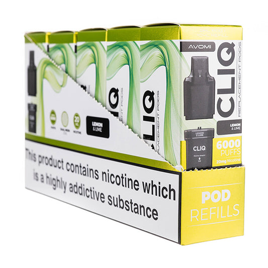 Avomi Cliq 6000 Prefilled Pod + Refill [Box of 5] - Lemon & Lime