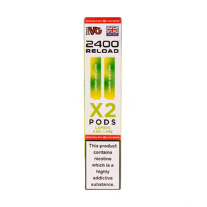 Lemon & Lime IVG 2400 Reload Replacement Pods - 2 Pack
