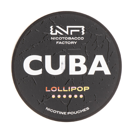 Lollipop Nicotine Pouches by Cuba Black