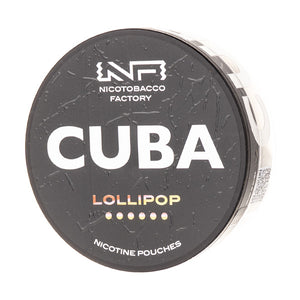 Lollipop Nicotine Pouches by Cuba Black