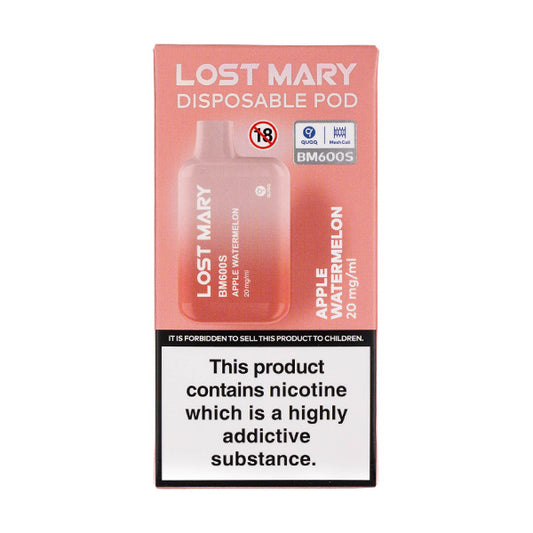 Lost Mary BM600S Disposable Vape in Apple Watermelon flavour
