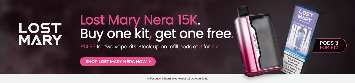 Buy 1, Get 1 Free Nera 15K Prefilled Pod Kit & 3 for £12 Pods