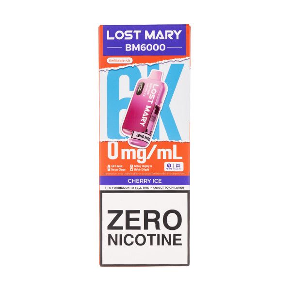 lost mary no nic vape BM6000 Prefilled Pod Kit 0mg Flum Pebble Disposable Vape disposable-alternative Strength:20 mg/mL - AB