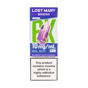 Lost Mary BM6000 Prefilled Pod Kit - 10mg - Blueberry Sour Raspberry