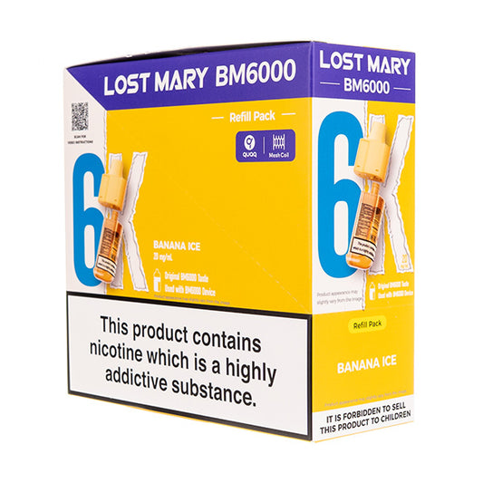 Lost Mary BM6000 Prefilled Pod + Refill [Box of 5] - Banana Ice