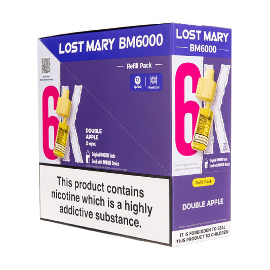 Lost Mary BM6000 Prefilled Pod + Refill [Box of 5] - Double Apple