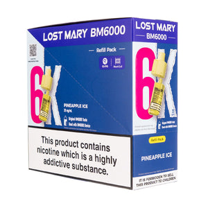 Lost Mary BM6000 Prefilled Pod + Refill [Box of 5] - Pineapple Ice