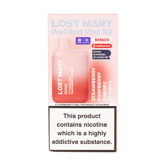 Lost Mary BM600 Prefilled Pod Kit - Strawberry Raspberry Cherry