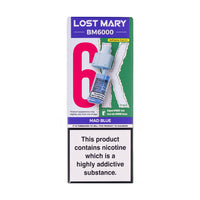 Mad Blue BM6000 Prefilled Pod + Refill by Lost Mary