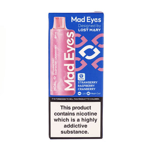 A Boxed Mad Eyes HOAL Disposable Vape in Raspberry Cranberry Flavour